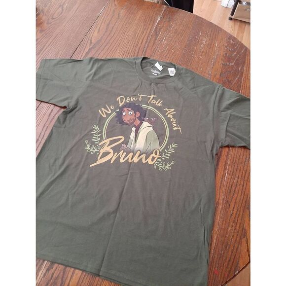 New Mens Large Disney Port & Company We Don't Talk About Bruno Tee T-Shirt Top - Picture 1 of 4